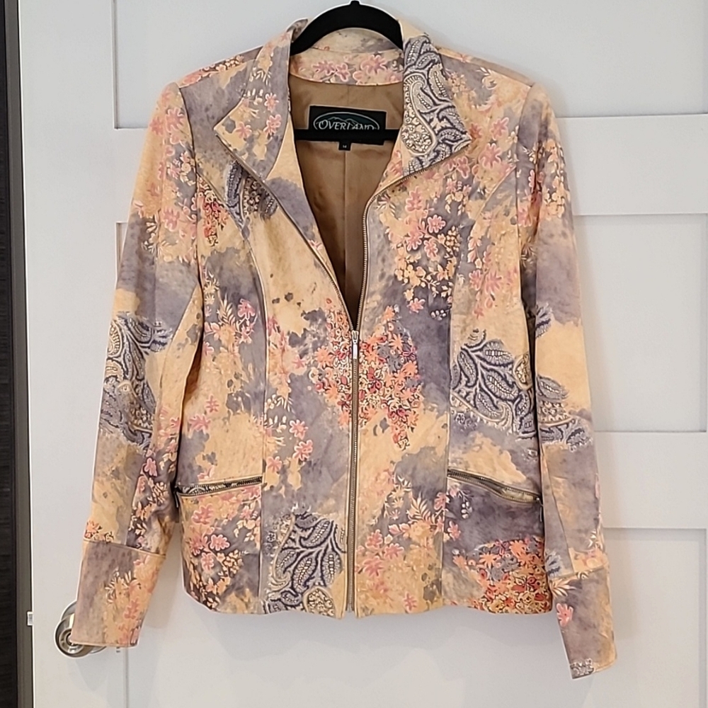 NWOT Overland Floral Sheepskin Jacket
